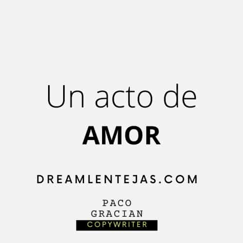 Escribir es un acto de amor