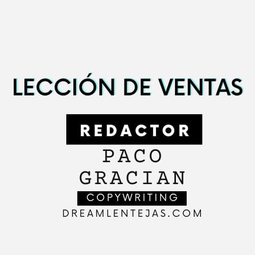 Lección de ventas del redactor acreditado